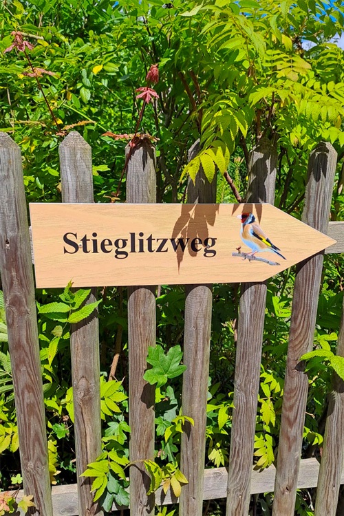 WEGSCHILD STIEGLITZWEG